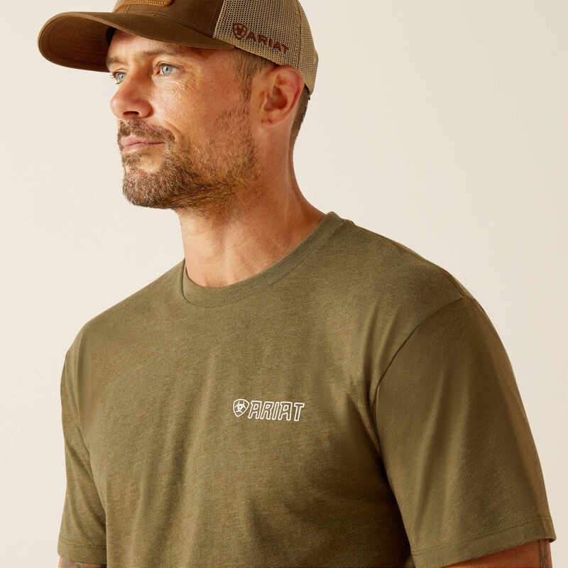 Ariat Outline Wing Tee Military Heather