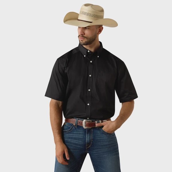 ariat black dress shirt Men's Lightweight Twill Classic Fit 10073432 Fall Wedding Guest Dress and press up crisp Beach Wedding Height:140cm