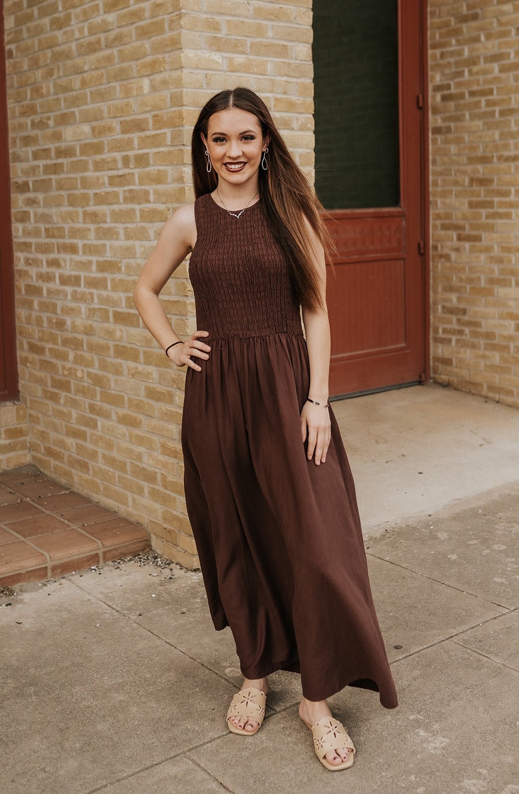 southern maxi dresses Z Supply Juniper Dress in Chocolate Cherry XS Hand Dyed Green Silk gelinlik 25 inch waist Size:US4