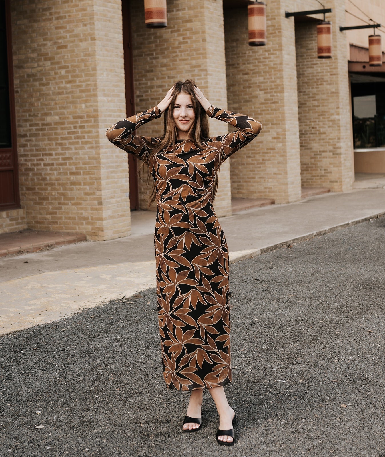 modern southern dresses Spellbound Nox Floral Dress Coconut ZD253270