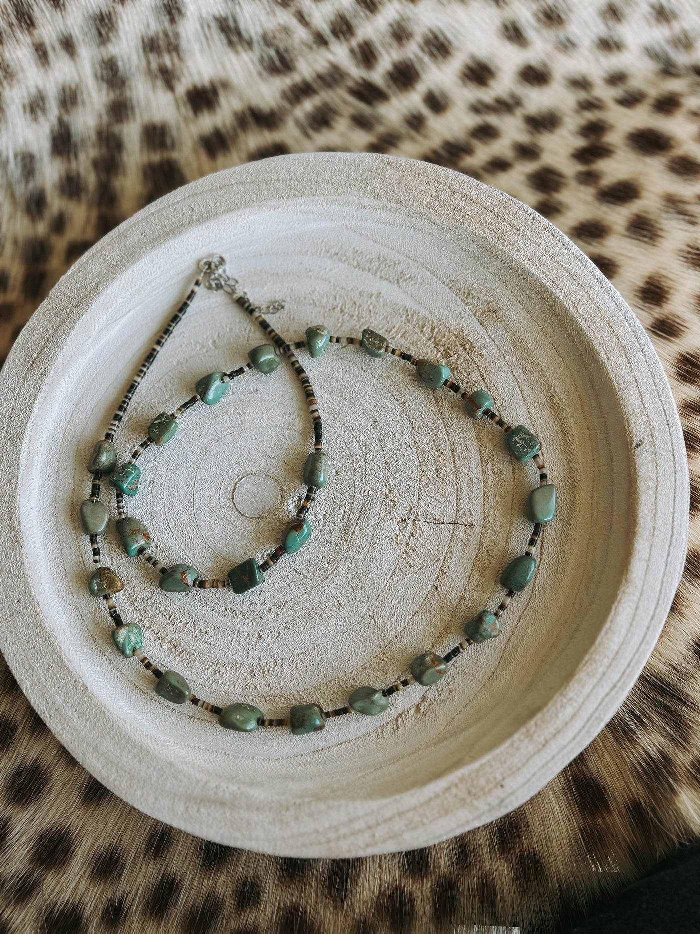 32” Turquoise Beaded Necklace