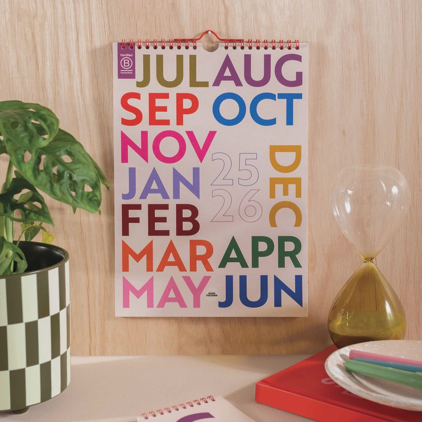 2025-2026 A4 Mid-Year Calendar - Simply Bright Design