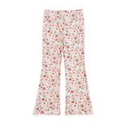 Berry Floral Flare Legging - LG-09