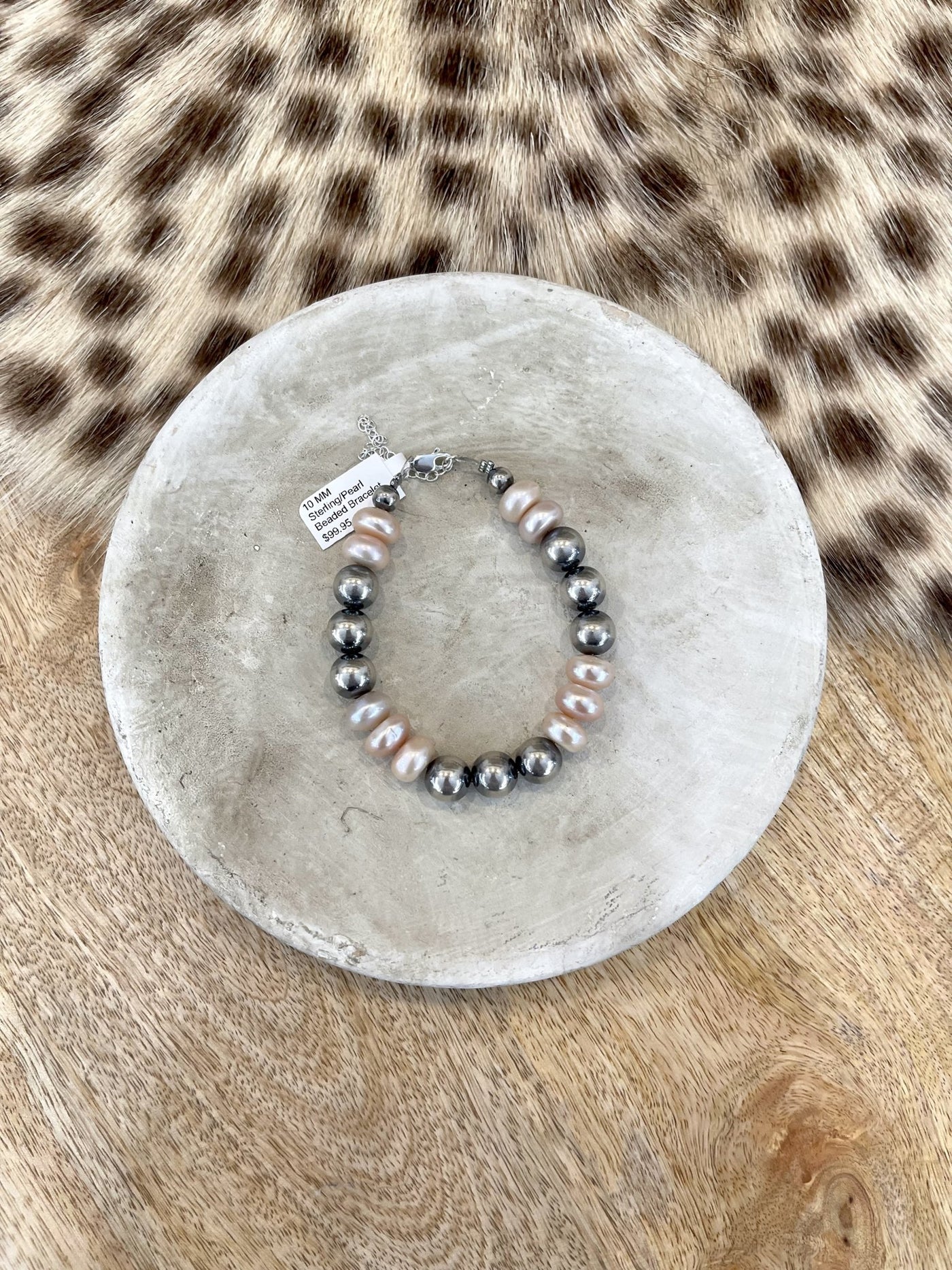 10 MM Sterling/Pearl Beaded Bracelet - Southern Soule Designs