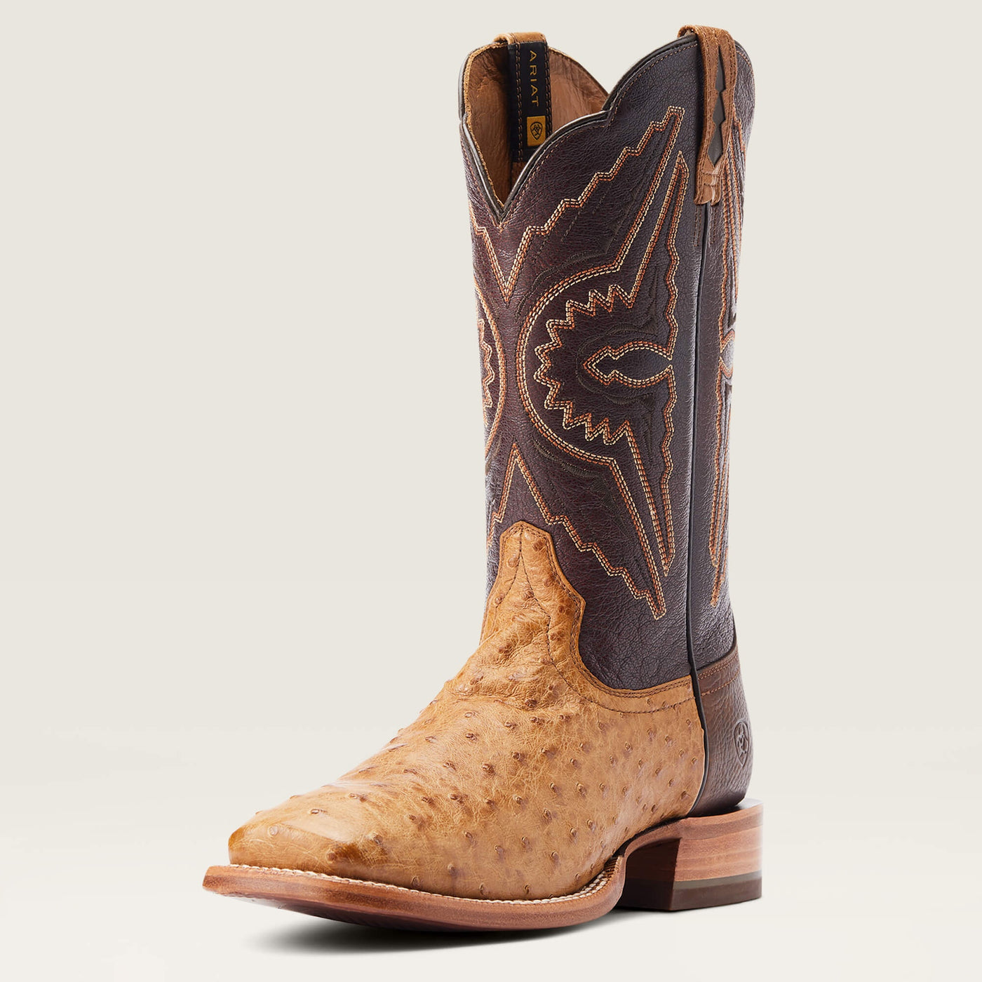 Ariat Broncy Antique Saddle Ostrich Boot