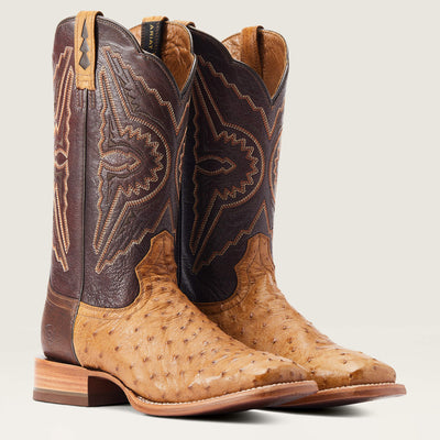 Ariat Broncy Antique Saddle Ostrich Boot