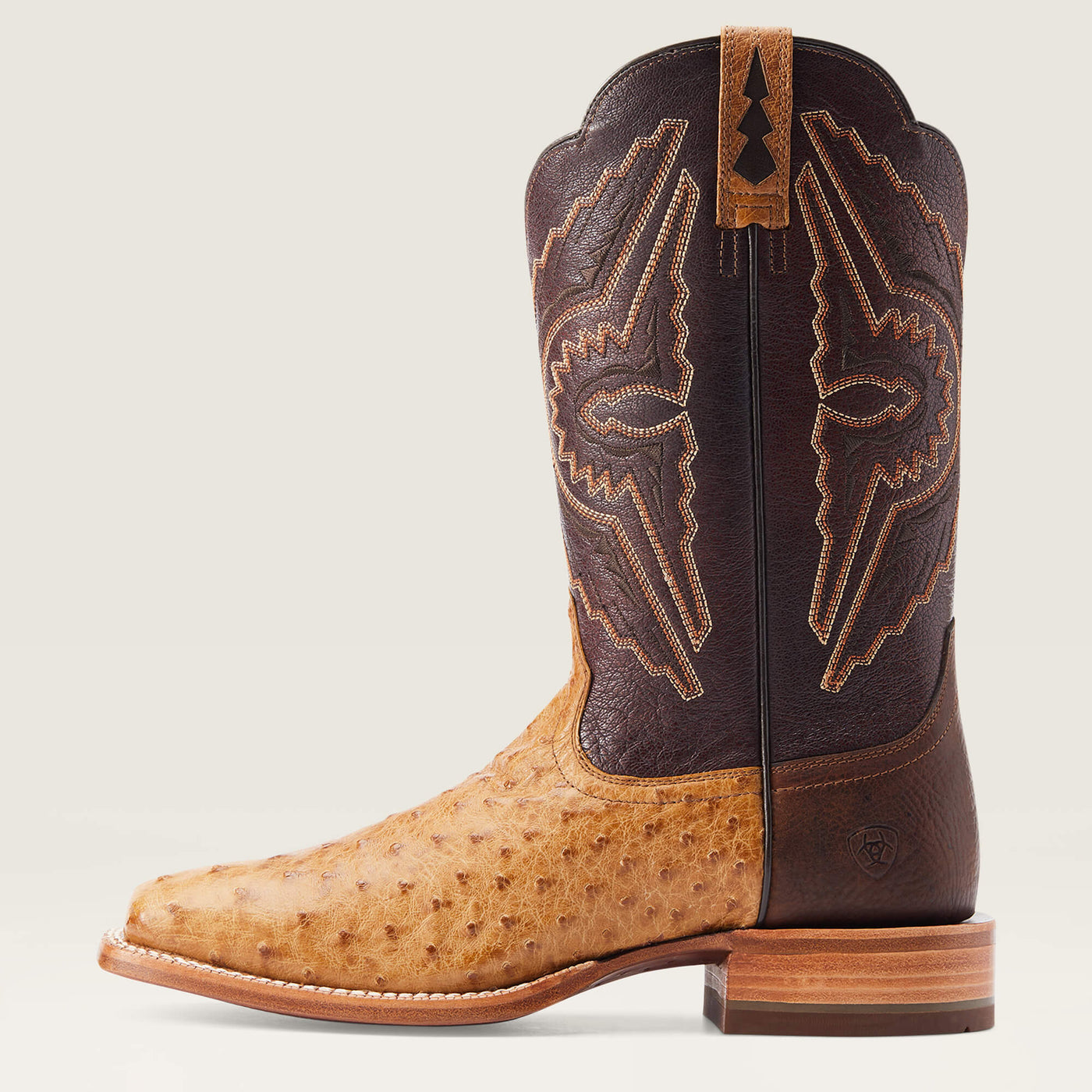 Ariat Broncy Antique Saddle Ostrich Boot