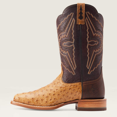 Ariat Broncy Antique Saddle Ostrich Boot