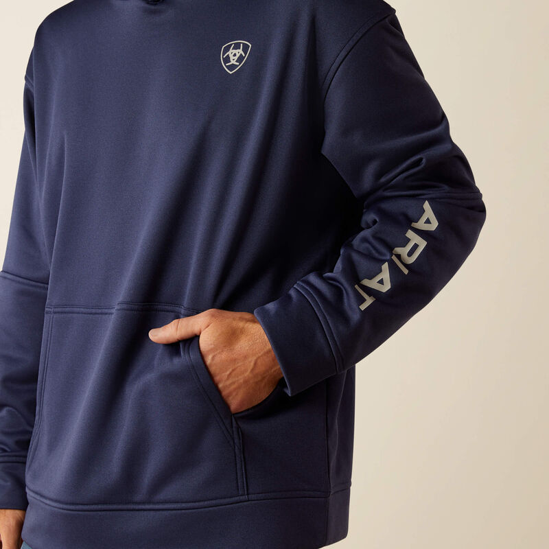 Ariat 10052518 Tek Fleece 2.0 American Circle Hoodie Navy Heather
