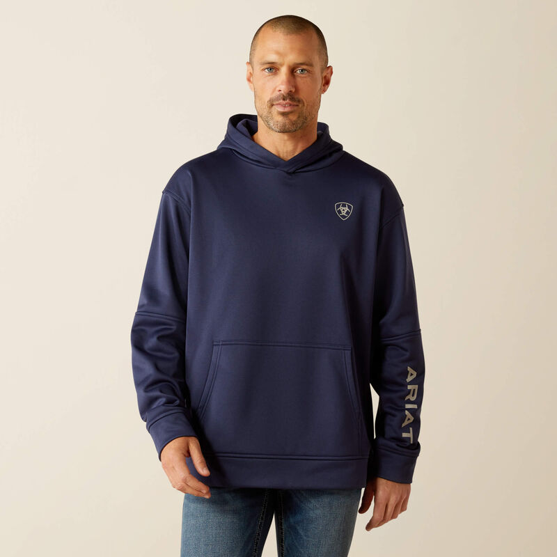 Ariat 10052518 Tek Fleece 2.0 American Circle Hoodie Navy Heather