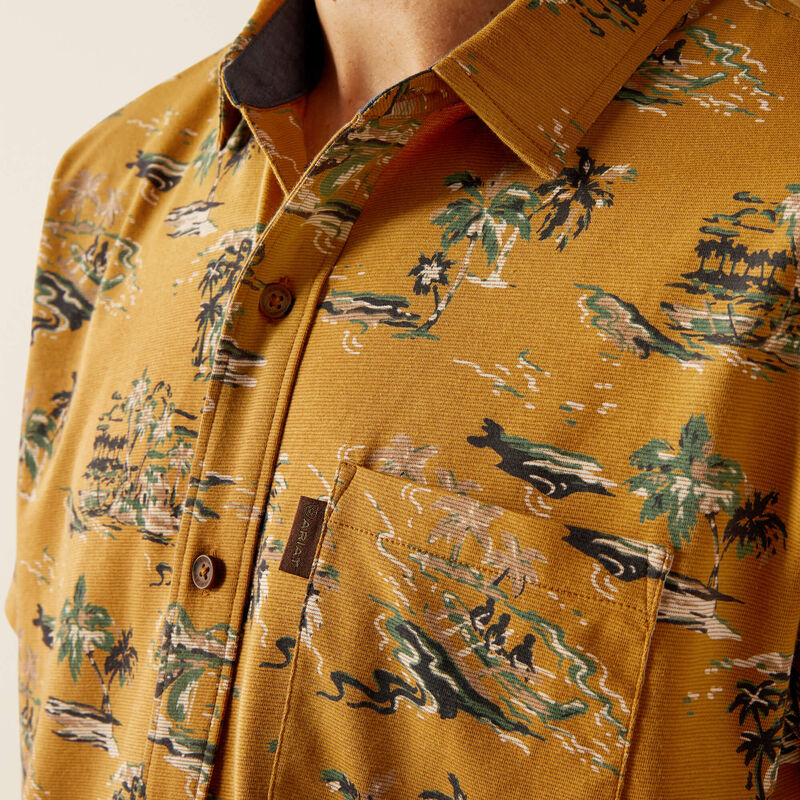 Ariat Men's Retro Short Sleeve Shirt Mocha 10058839