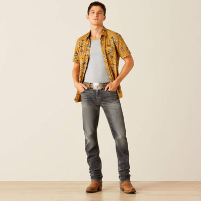 Ariat Men's Retro Short Sleeve Shirt Mocha 10058839