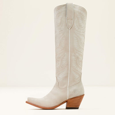Ariat Women's Laramie StretchFit Western Boot Oyster Suede 10061215