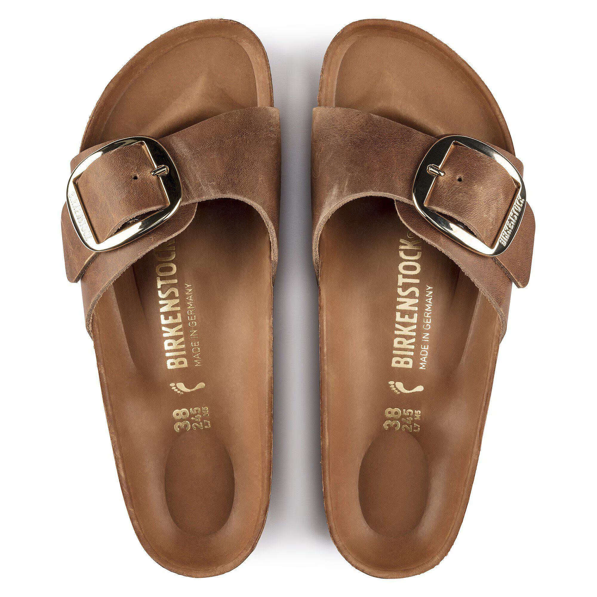 Madrid Big Buckle Cognac Narrow/Medium