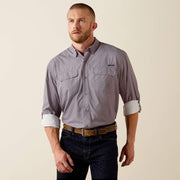 10071054 MNS Printed VentTEK Outbound Classic Fit Shirt GREY LONG SLEEVE - Southern Soule Designs