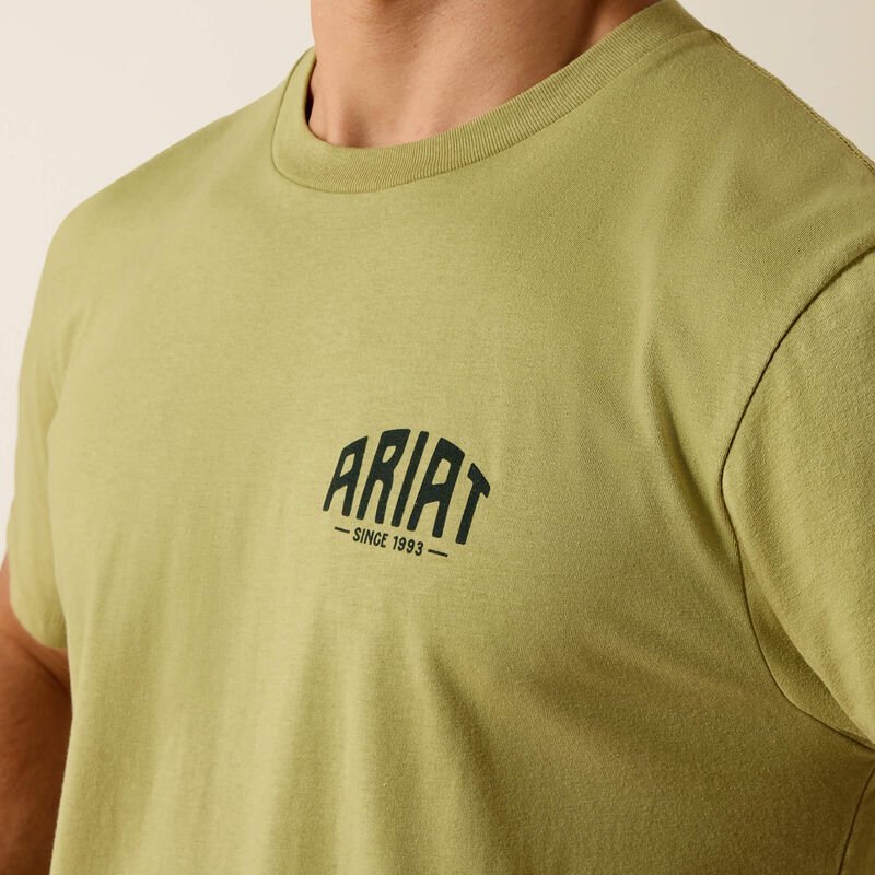 10071188 MNS Ariat Horse without Name Classic Fit T-Shirt TENT GREEN  SHORT SLEEVE - Southern Soule Designs