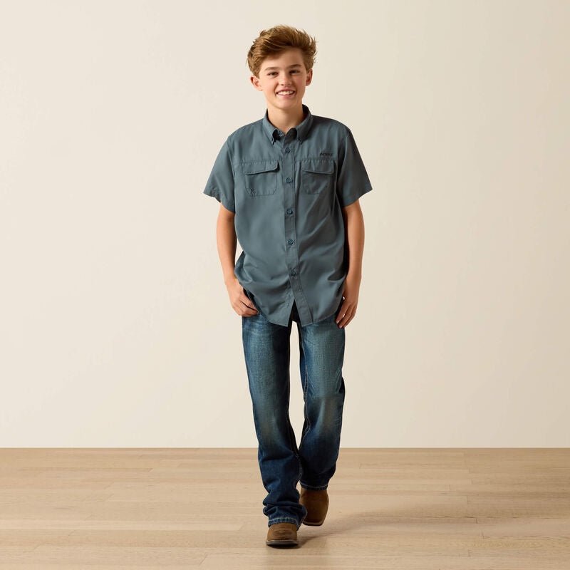 10071262 YTH VentTEK Outbound Classic Fit Shirt DARK SLATE SHORT SLEEVE - Southern Soule Designs