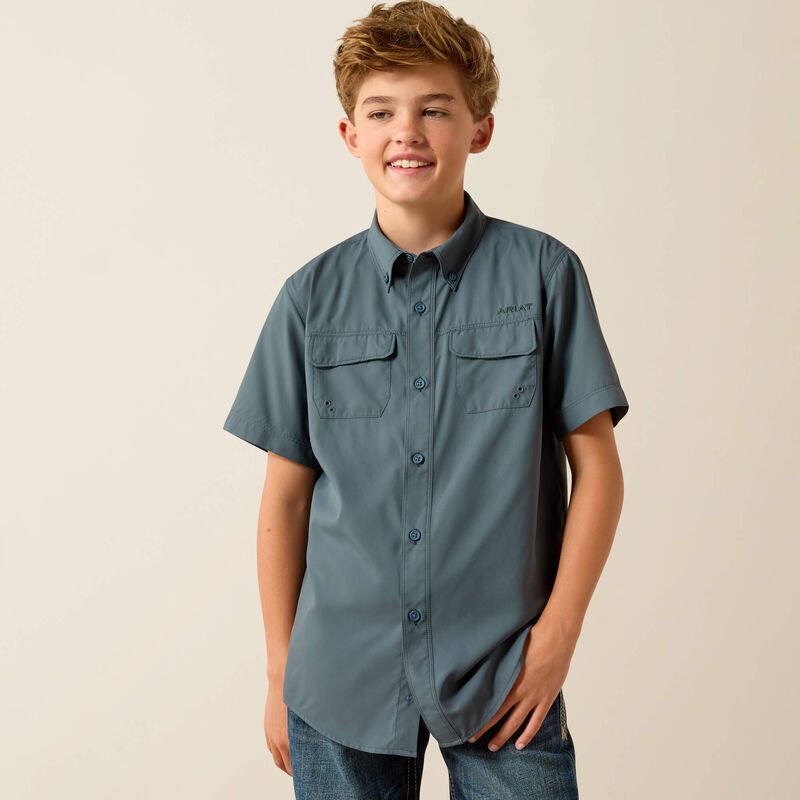 10071262 YTH VentTEK Outbound Classic Fit Shirt DARK SLATE SHORT SLEEVE - Southern Soule Designs