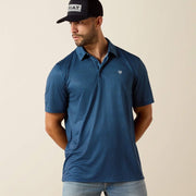 10071495 MNS All Over Print Polo DARK DENIM MEDALLION PRINT SHORT SLEEVE - Southern Soule Designs