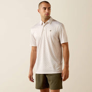 10071496 MNS All Over Print Polo MOONBEAM STEER PRINT SHORT SLEEVE