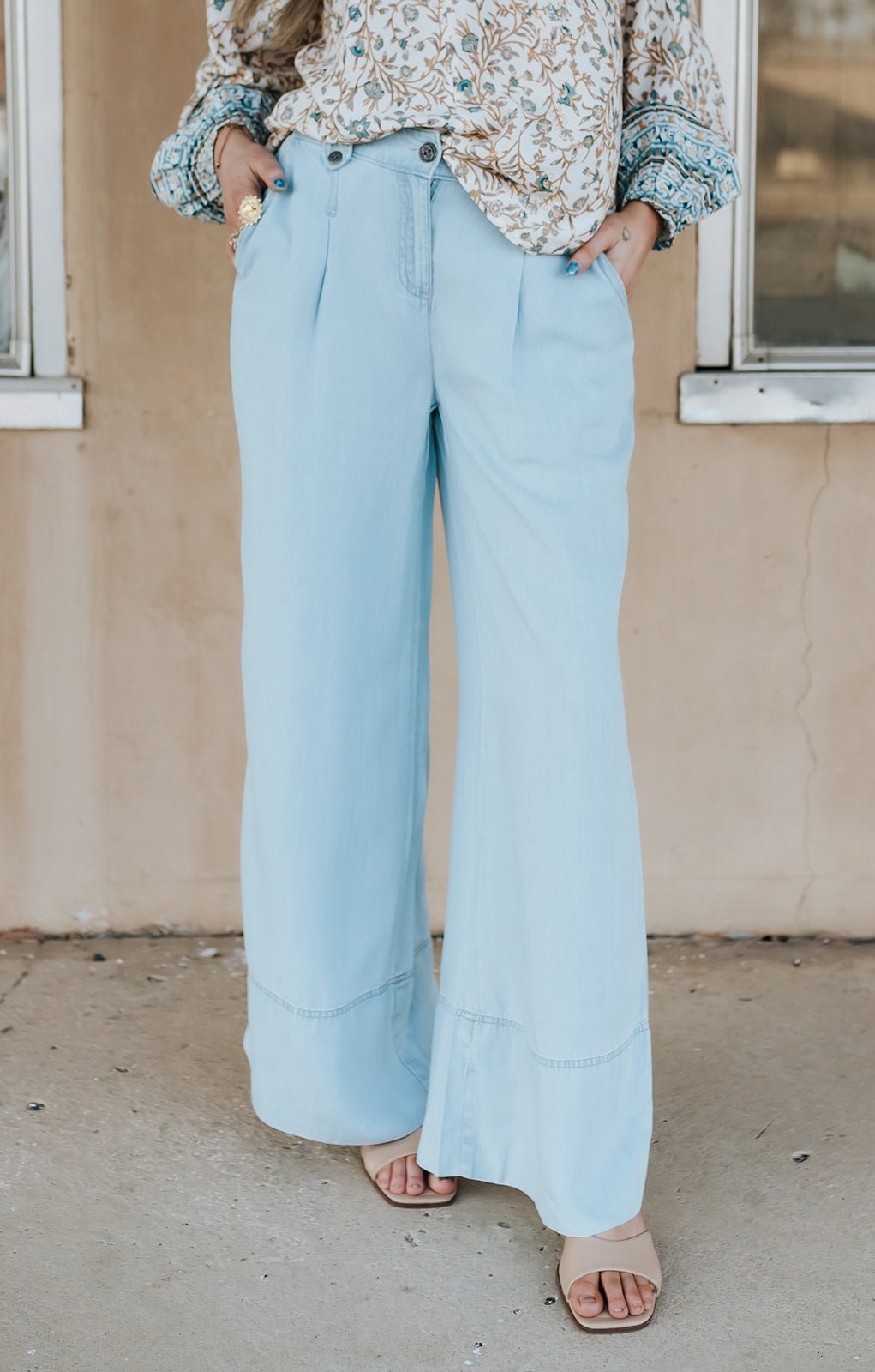 10071640 WMS Aylin Pants INDIGO TENCEL - Southern Soule Designs