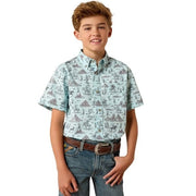 10071677 YTH Pratt Shirt BLUE GLOW SHORT SLEEVE - Southern Soule Designs