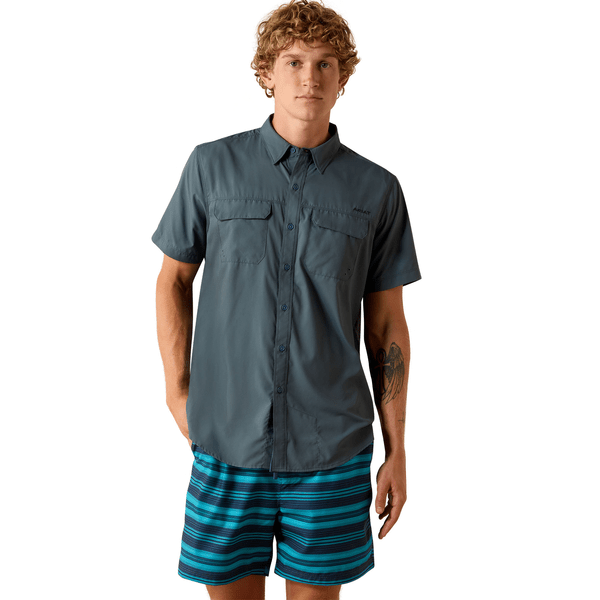 10071761 MNS VentTEK Outbound Fitted Shirt DARK SLATE SHORT SLEEVE - Southern Soule Designs