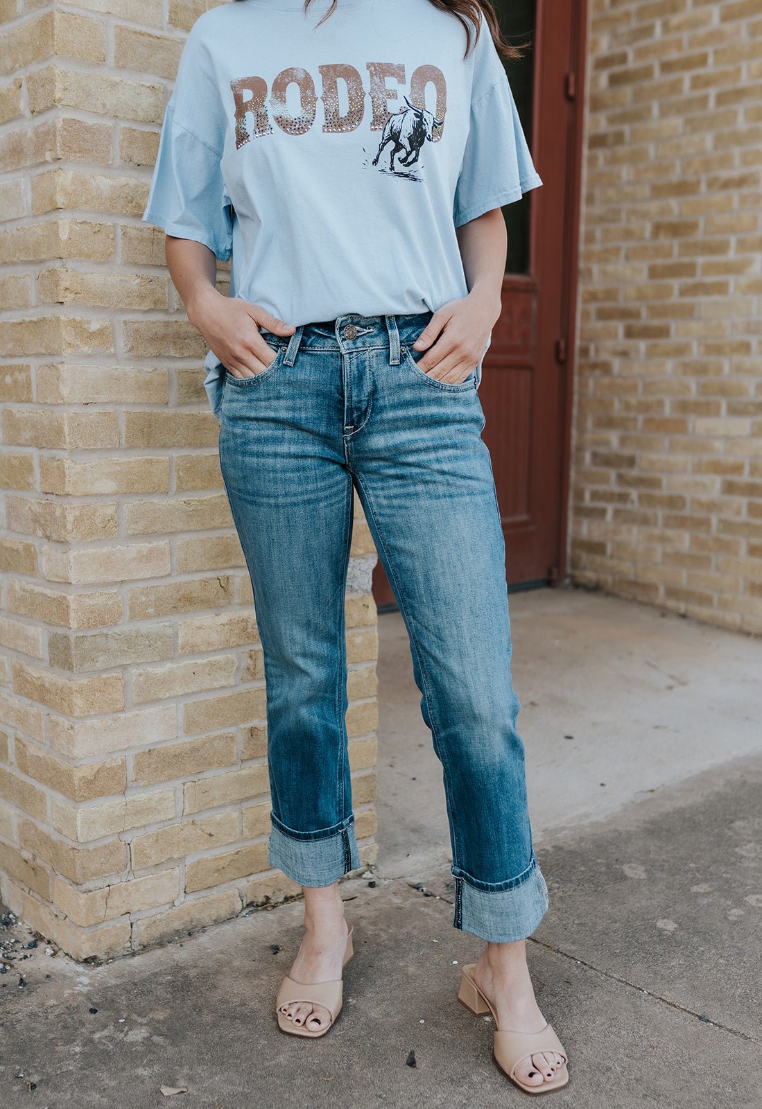 10072962 WMS Perfect Rise Silvie Straight Leg Crop Jeans GLENWOOD - Southern Soule Designs