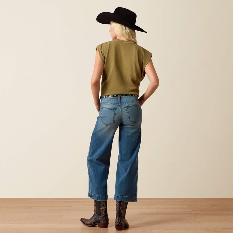 10072963 WMS Perfect Rise Jazmine Wide Leg Crop Jeans ALBUQUERQUE - Southern Soule Designs