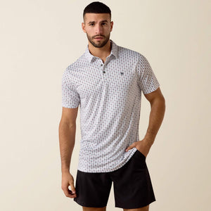 Ariat Men's White Southwest Triangle Polo 10073433