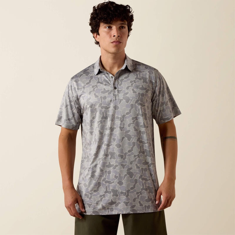 Ariat Men's All Over Sky Rocket Camo Polo 10073436