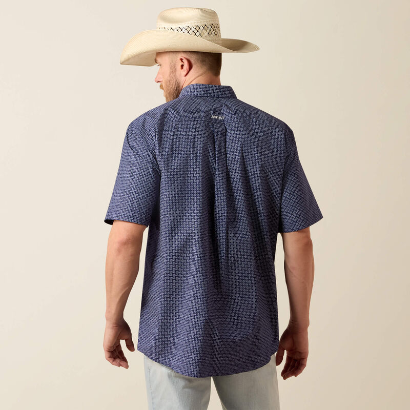 Ariat Men's Brogan Patriot Blue Print Classic Shirt 10073589