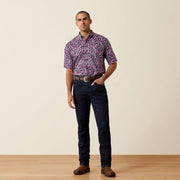 Ariat Men's Bennie Evening Blue Paisley Print Classic Shirt 10073590