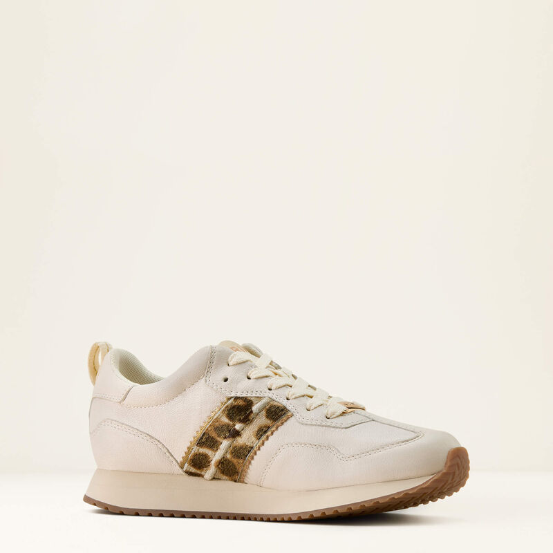 Ariat WMS Cream/Gilded Leopard Hair On Ranch Runner Tennis Shoe 10074338