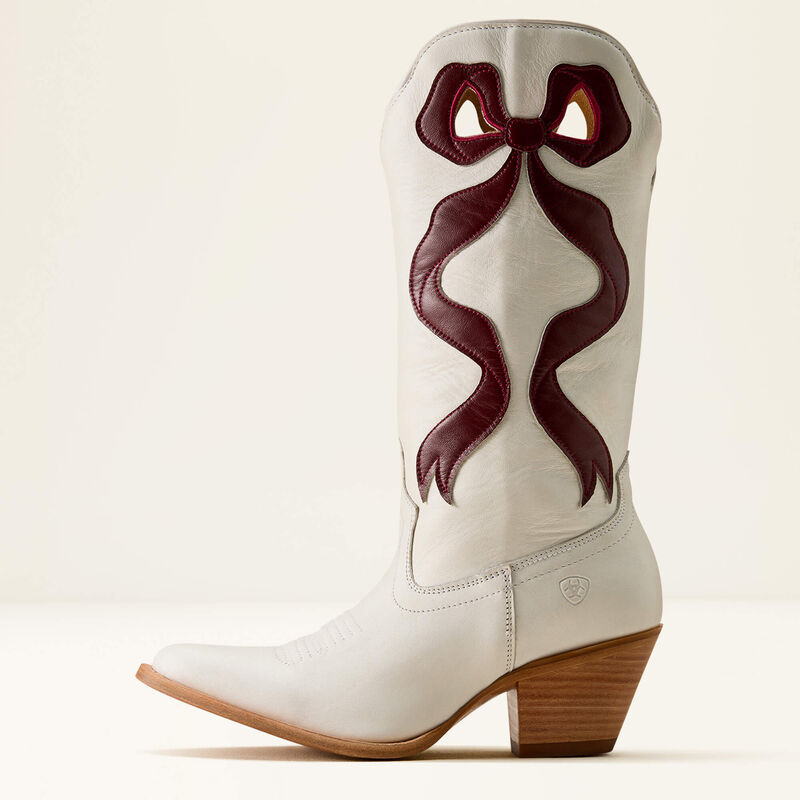 Ariat Beaux J Toe Western Boot Pearl/Maroon - 10080309