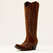 Ariat Women's Casanova X Toe Western Boot Oil Tan Suede - 10080418