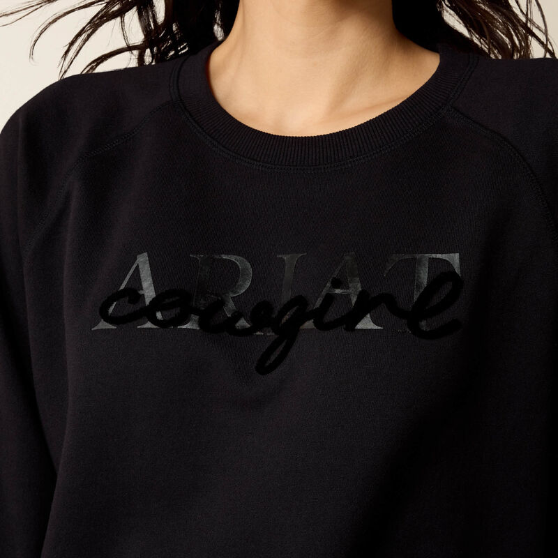 Ariat Women's Black Crew Sweatshirt 10080692