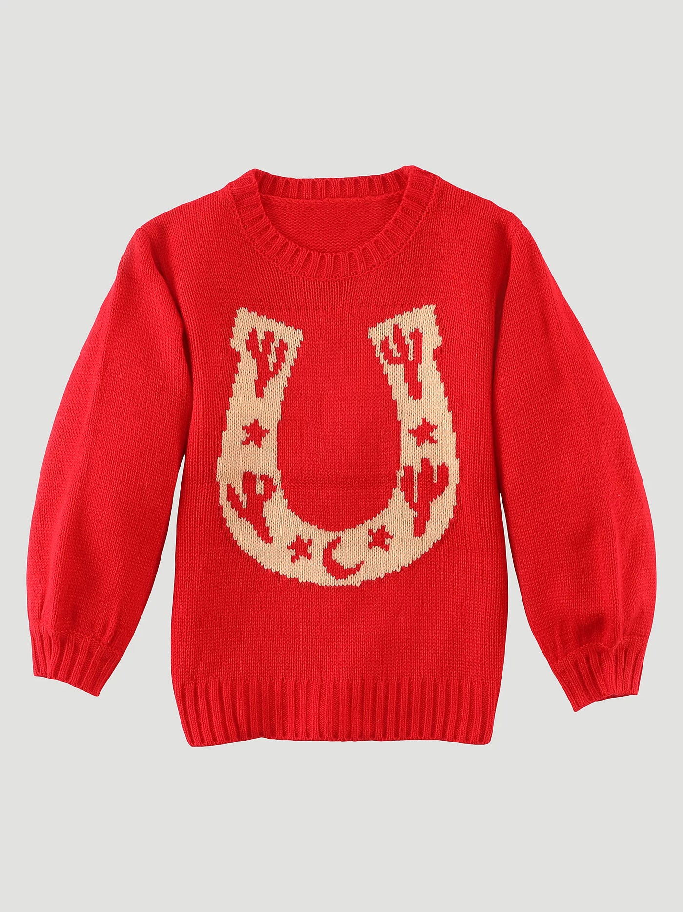 Wrangler 112338545 Girl LS Red Sweater
