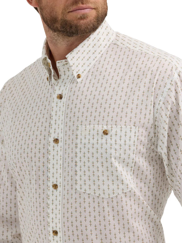 112352417 Cream LS Geo Print