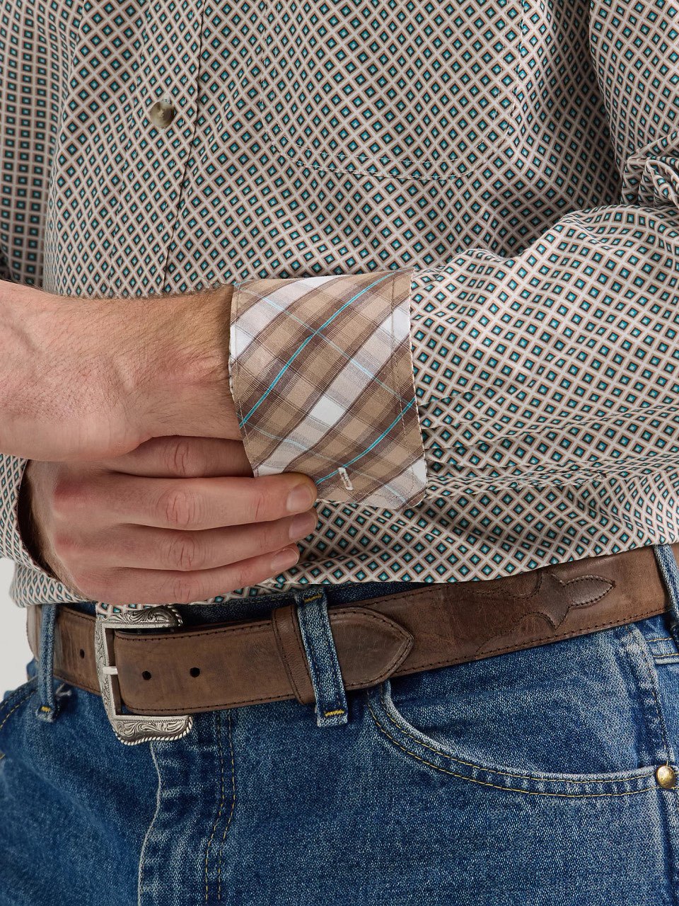 112352714 Tan Diamonds George Strait Long Sleeve - Southern Soule Designs