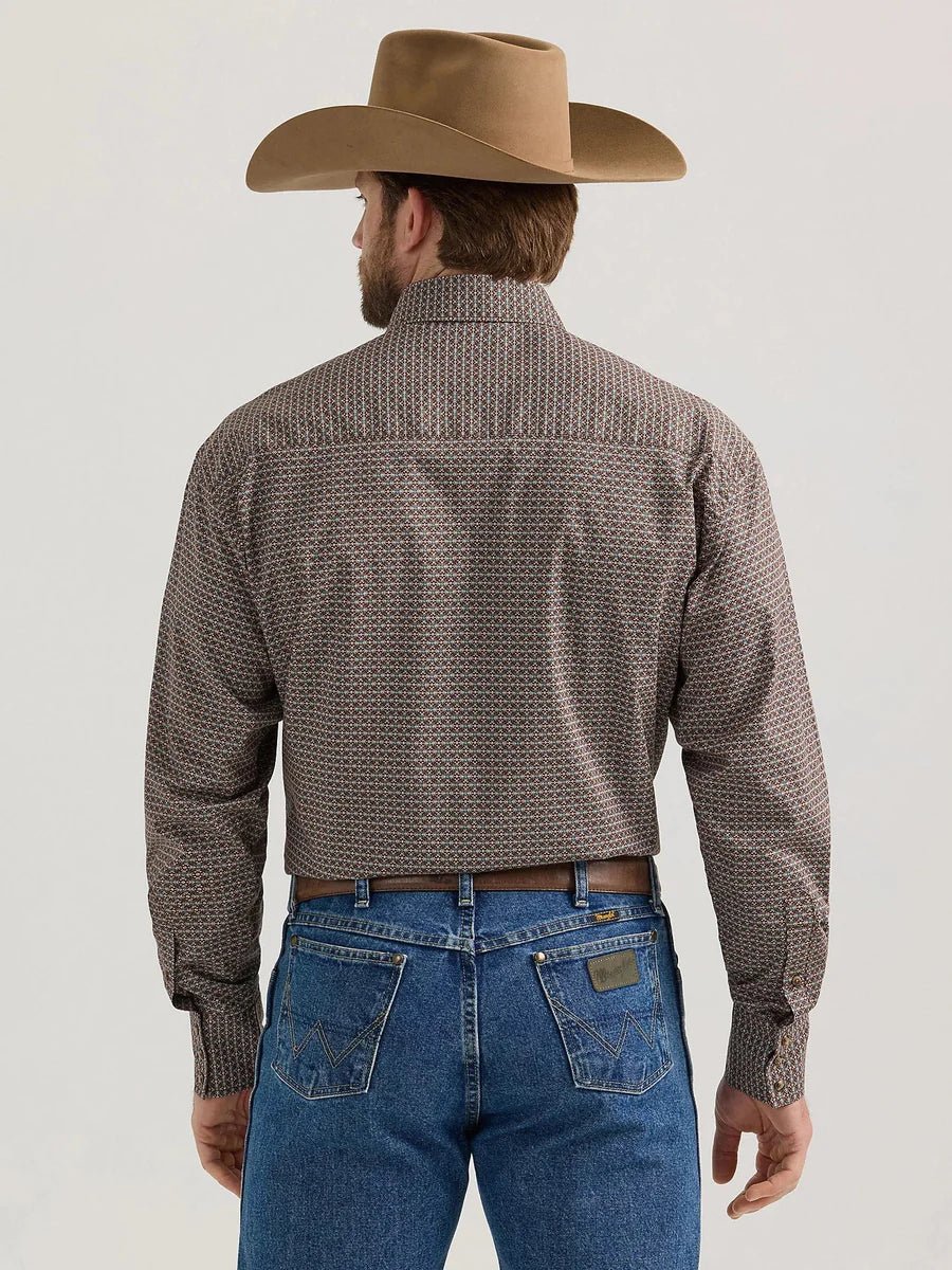 112352746 Geo Walnut George Strait Troubadour LS Snap - Southern Soule Designs