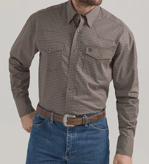 112352746 Geo Walnut George Strait Troubadour LS Snap - Southern Soule Designs