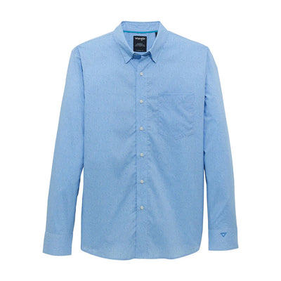 Wrangler Men's Cody Johnson Long Sleeve Shirt Powder Blue Paisley 112365620
