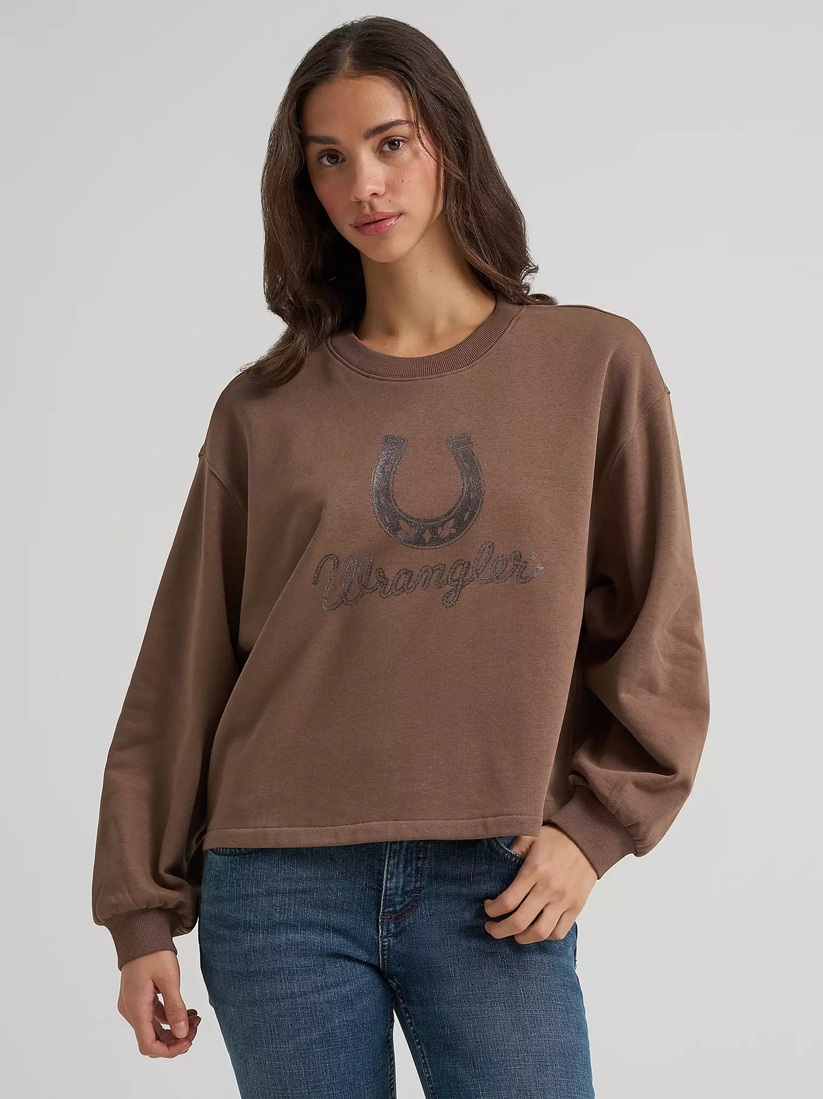 Wrangler Women's Lucky Logo Coffee Quartz Pullover 112384027