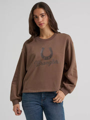Wrangler Women's Lucky Logo Coffee Quartz Pullover 112384027