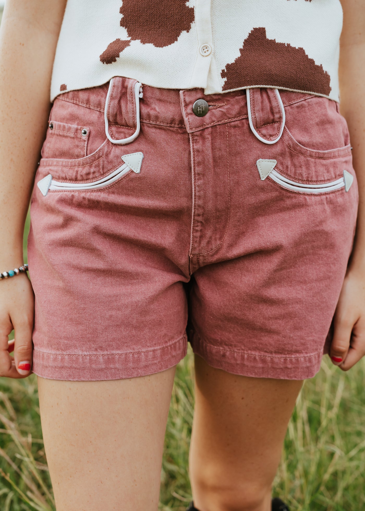 Rose Arrow Denim Shorts HH8400