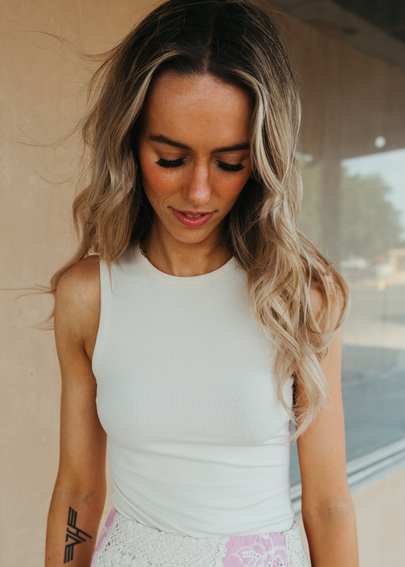 Ivory Sleeveless Bodysuit MT9737