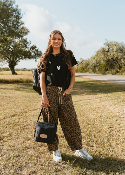 Olive Abstract Leopard Mid-Rise Balloon Pants P26302