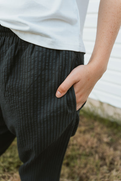 Black Striped Pants TBP14038