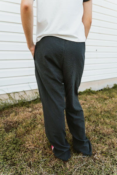 Black Striped Pants TBP14038